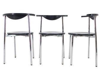 Set of Three Mid Century Dining Chairs, Germany, 1980s