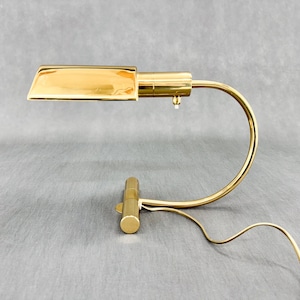 Vintage Brass Desk Lamp, 1970's / Vintage Table Lamp / Midcentury Lighting