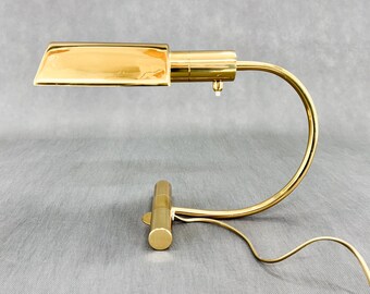 Vintage Brass Desk Lamp, 1970&#39;s / Vintage Table Lamp / Midcentury Lighting