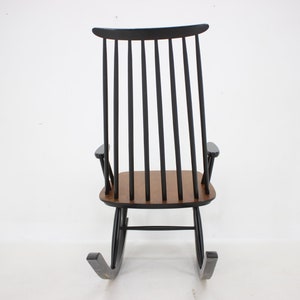 1960s Varjosen Puunjalostus Beech Rocking Chair, Finland