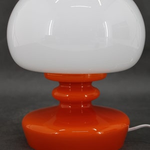 1970s Stepan Tabery Opaline Glass  Table Lamp, Czechoslovakia / Vintage Table Lamp