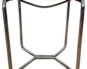 Sgabello Bauhaus Thonet B8 in acciaio tubolare cromato di Marcel Breuer, 1930