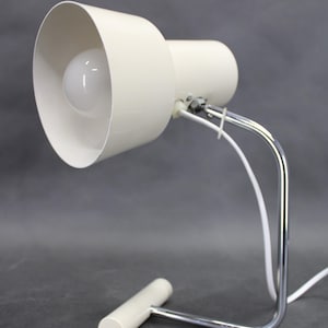 1960s Josef Hurka Table Lamp for Lidokov , Czechoslovakia / Mid-century / White Colour / Vintage Lamp