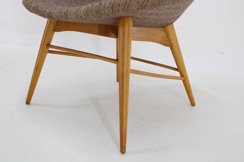 1970s Pair of Shell Beech Chairs, Czechoslovakia - Etsy