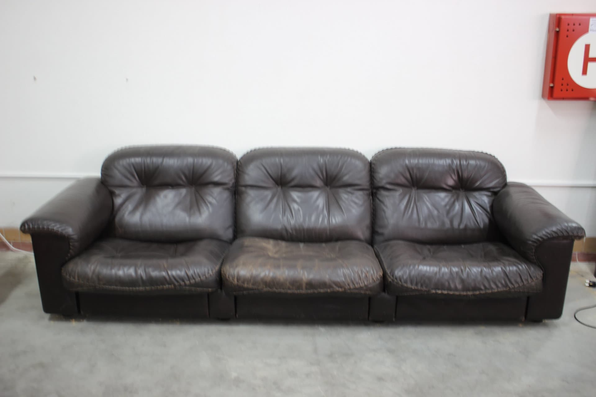 グランドホールセール 1970s De Sede Adjustable Brown Leather 3-seater Sofa DS-110 2人掛け・3人掛けソファ