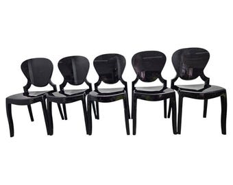 Set aus fünf Designstühlen von Queen, Pedrali, Claudio Dondoli und Marco Pocci, 2000er Jahre