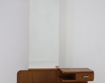 1950s Oak Bauhaus Mirror Cabinet, Czechoslovakia