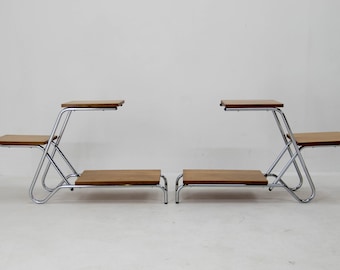 Set of Two Mid-Century Flower Stands, Czechoslovakia, 1960s
