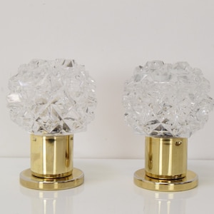 Pair of Design Table or Wall Lamps by Preciosa, Kamenicky Senov, Czechoslovakia, 1960's / Vintage Table Lamp / Bedside Lamps