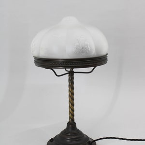 Art Nouveau Table Lamp with Floral Motive, 1920s
