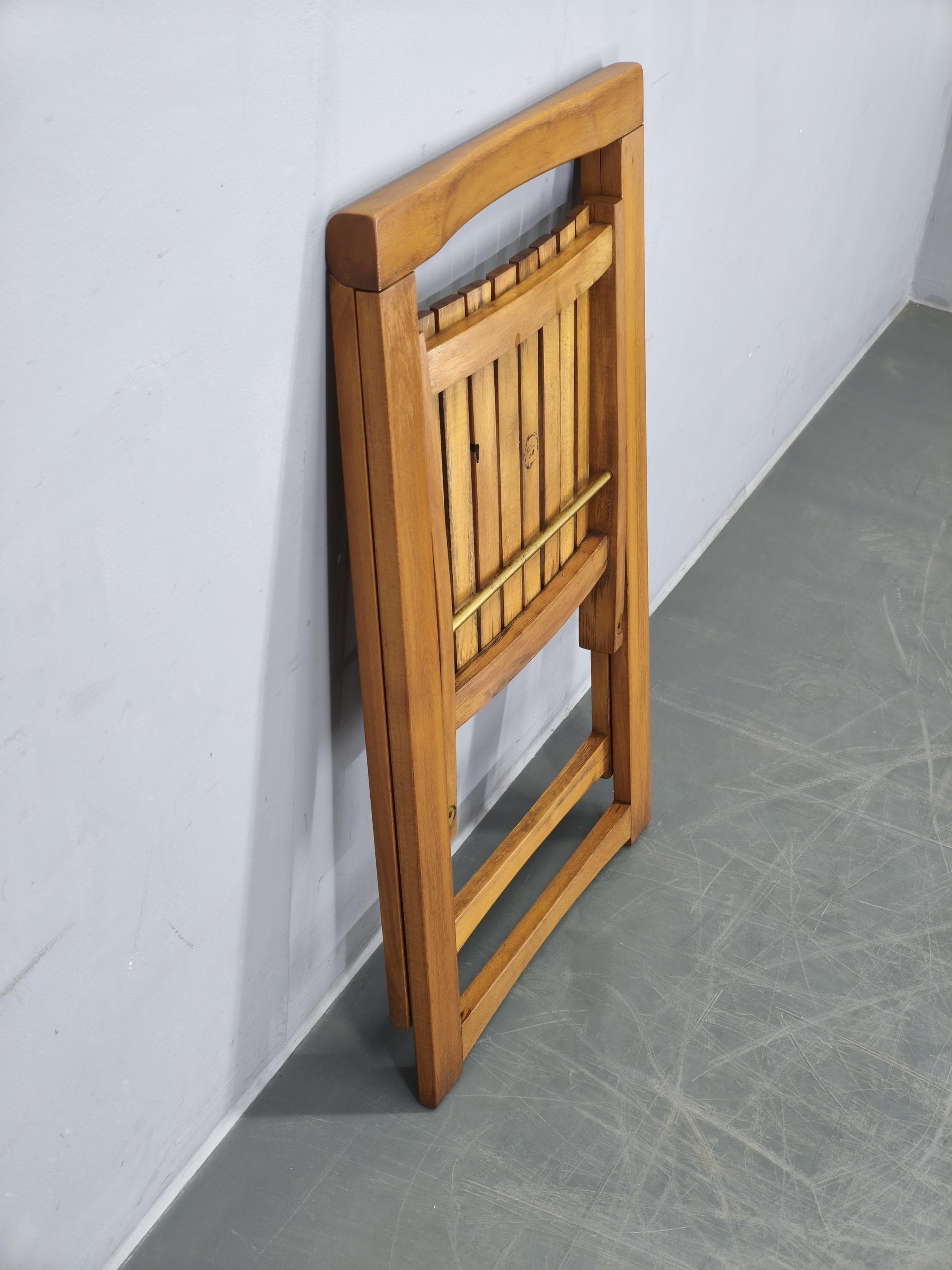 1960~ROMANIA製 Aldo Jacober Trieste Aldo Jacober Trieste Folding Chair Italian Beechwood Mid Century