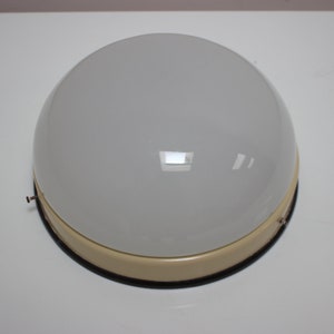 Midcentury Glass Ceiling Lamp, Flush Mount or Wall Lamp, 1960s / Mid-century /
