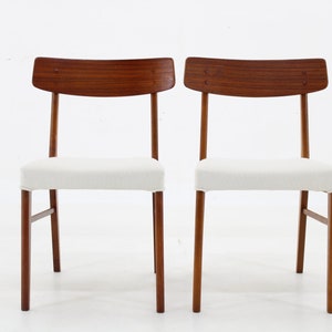 1960s Pair of Danish Teak Chairs, Restored