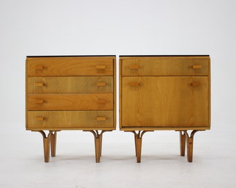 1960s Frantisek Mezulanik Pair of Chest of Drawers, Czechoslovakia / Little Side Tables