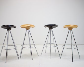 Set of Four Beech Jamaica Bar Stools by Pepe Cortés, 1990s / Vintage Stools / Mid-century /