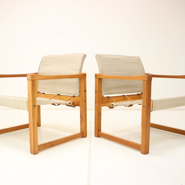 Fauteuil Safari scandinave par Karin Mobring, 1980s / Fauteuil vintage / Couleur beige /