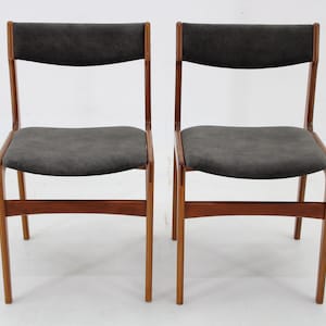 1960s Pair of Danish Teak Dining Chairs, Restored / Vintage Dining Chairs / Mid-century
