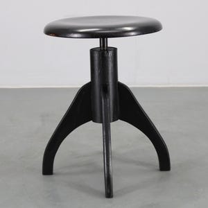 1940s Piano Beech Stool, Czechoslovakia / Vintage furniture / Mid century