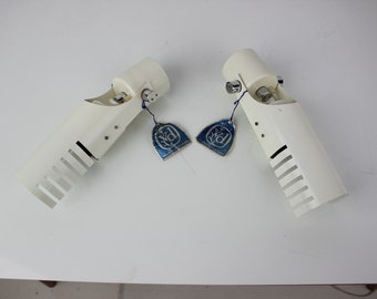 Set of Two White Adjustable Design Wall Lamp, 1980s / Mid-century / White colour / Vintage Lamp /