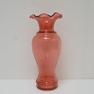 Art Czech Glass Vase, by Glasswork Novy Bor, 1950s