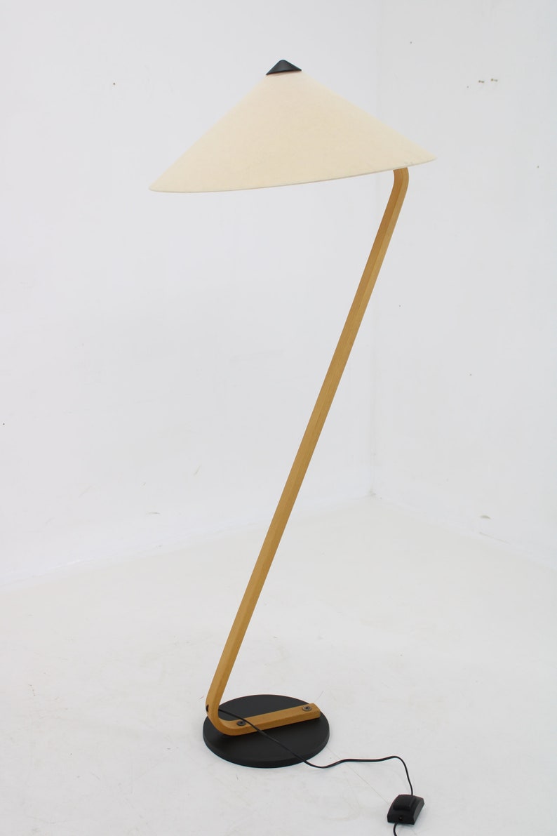 Mid-century Chrome & Plastic Floor Lamp, 1970's / Lace Pattern image 1