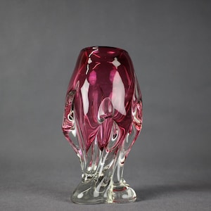 Bohemian Art Glass Vase by Josef Hospodka, Czechoslovakia, 1960s