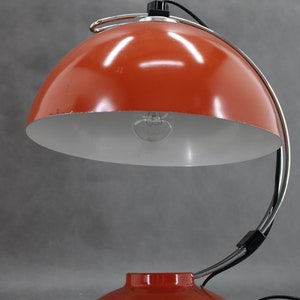 1970s Red Table Lamp ,Czechoslovakiaa / Vintage Table Lamp / Czech Design / Mid-century /