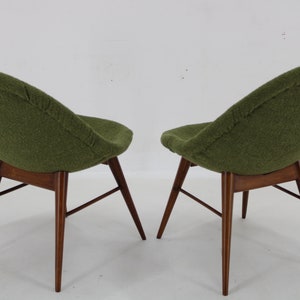1960er Jahre Paar restaurierte Schalenstühle in Bouclé, Tschechoslowakei