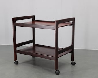 1970s Teak Bar Cart by Brdr Furbo Spøttrup, Danish Mid Century Modern Trolley