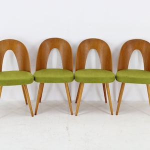 1960s Set of Four Antonin Suman Dining Chairs , Restored / Mid-century / Vintage Chairs /