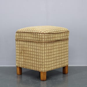 1930s Art Deco Tabouret , Czechoslovakia / Vintage Tabouret