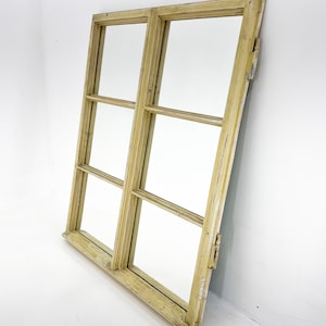 Vintage  Wooden Window Converted to a Mirror