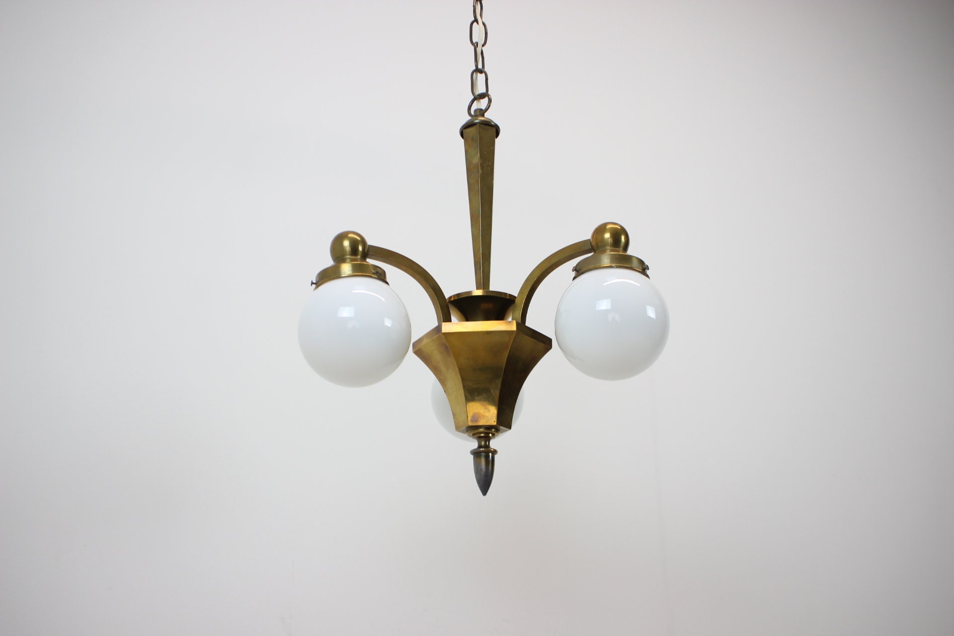 Art Deco Chandelier 1920 s Vintage Chandelier Gold Colour