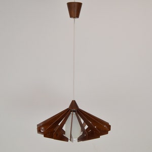 Mid-century Wood Pendant/Drevo Humpolec,Czechoslovakia,1970&#39;s.