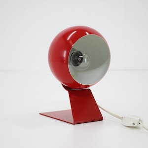 1960s Red Adjustable Table lamp, Germany / Vintage lamp