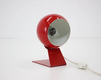 1960s Red Adjustable Table lamp, Germany / Vintage lamp