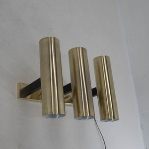 Big Design Brass Wall Lamp, 1970s, Up to Four Items Available / Large Wall Lamp / Vintage Brass Wall Light