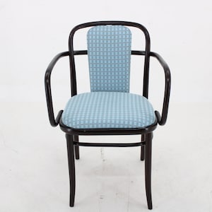 1970s Beech Bentwood Chair by Ton ,Czechoslovakia / Vintage Chair / Mid-century / Blue Colour /