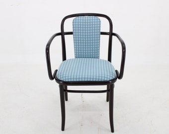 1970s Beech Bentwood Chair by Ton ,Czechoslovakia / Vintage Chair / Mid-century / Blue Colour /