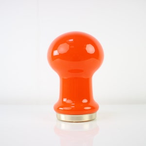 All Glass Table Lamp by Valasske Mezirici, 1970s / Mid-century / Red Colour /