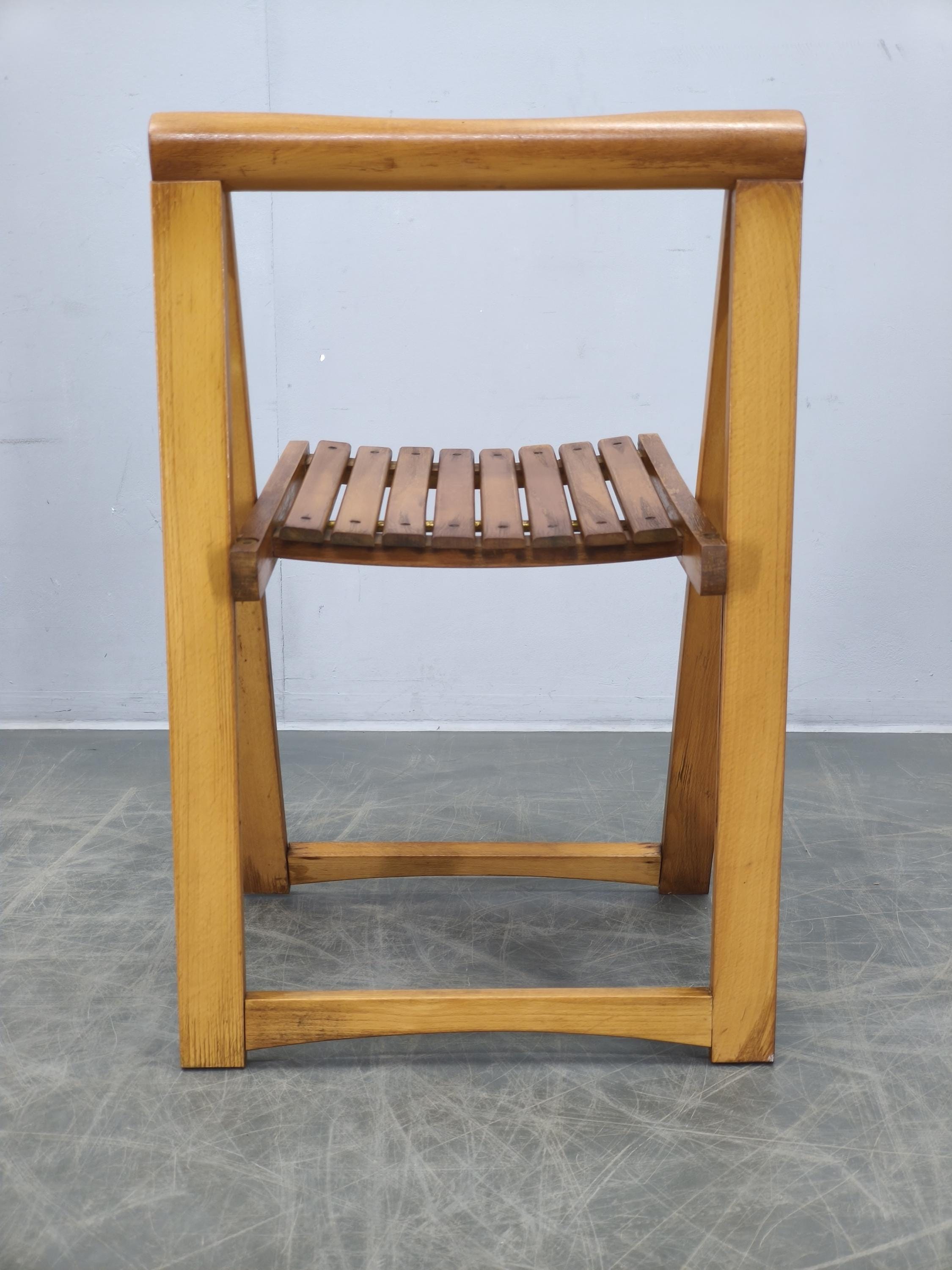 Aldo Jacober Trieste Folding Chair Italian Beechwood Mid Century