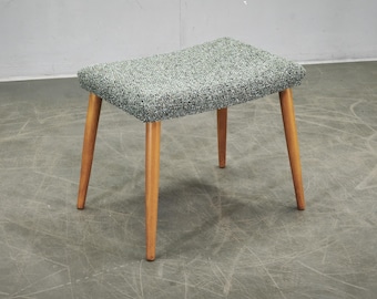 Taburete danés de estilo moderno de mediados de siglo, tapizado en madera de haya, década de 1960, Dinamarca