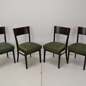 Ensemble de quatre chaises de salle à manger/ Interier Praha, années 1950.