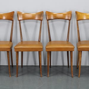 1950s Set of Four Italian Dining Chairs/ Vintage Dining Chairs / Mid-century