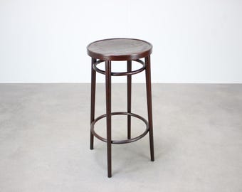 Vintage Thonet Bentwood Stool 1920 Czechoslovakia Viennese Modern Wood Seat Antique