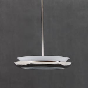 1930s Bauhaus &quot;UFO&quot; Chandelier by Josef Hurka, Czechoslovakia / Mid-century / Vintage Chandelier /