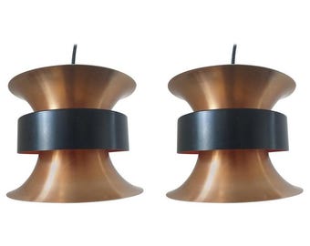 Pair of Midcentury Pendants Light Designed by Carl Thore, 1970s