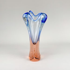 Vintage Art Glass Vase by Glass Designer Josef Hospodka, 1960&#39;s / Vintage Vase / Czechoslovakia