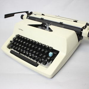 Restored Typewriter/ Consul, Model 2226, Czechoslovakia, 1965s/ Vintage Typewrite/ Mid-century/white color/