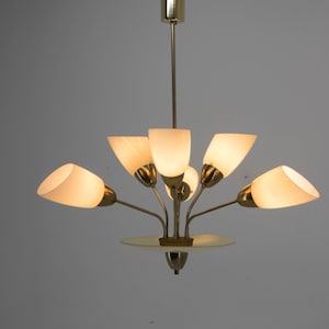 Mid-Century Chandelier by Kamenicky Senov, Czechoslovakia, 1950s